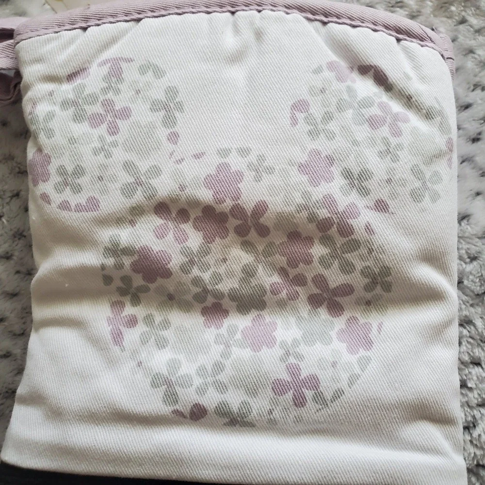 Disney Mickey Mouse Floral‎ Oven Mitts 2PK Heat Resistant Cream Purple Spring